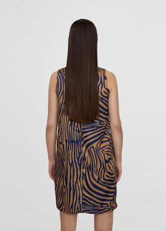 Vestido corto animal print cebra