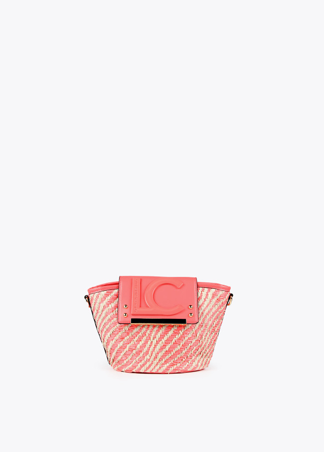 Mini basket-style crossbody bag