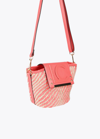 Mini basket-style crossbody bag