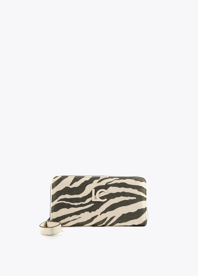 Billetero grande tejido zebra