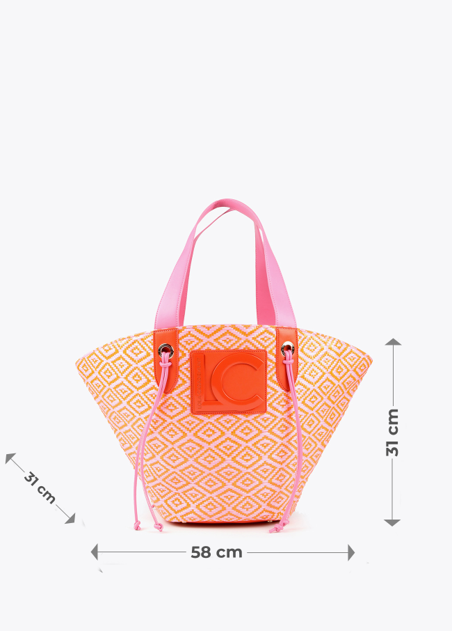 Panier cabas bicolore