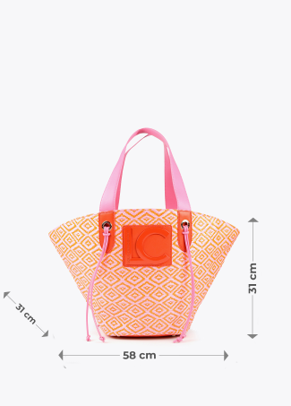 Panier cabas bicolore