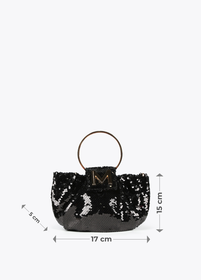 Sequinned evening bag