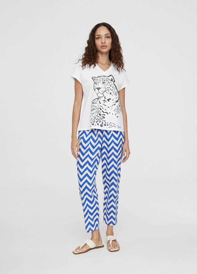 Pantalón jogging bicolor