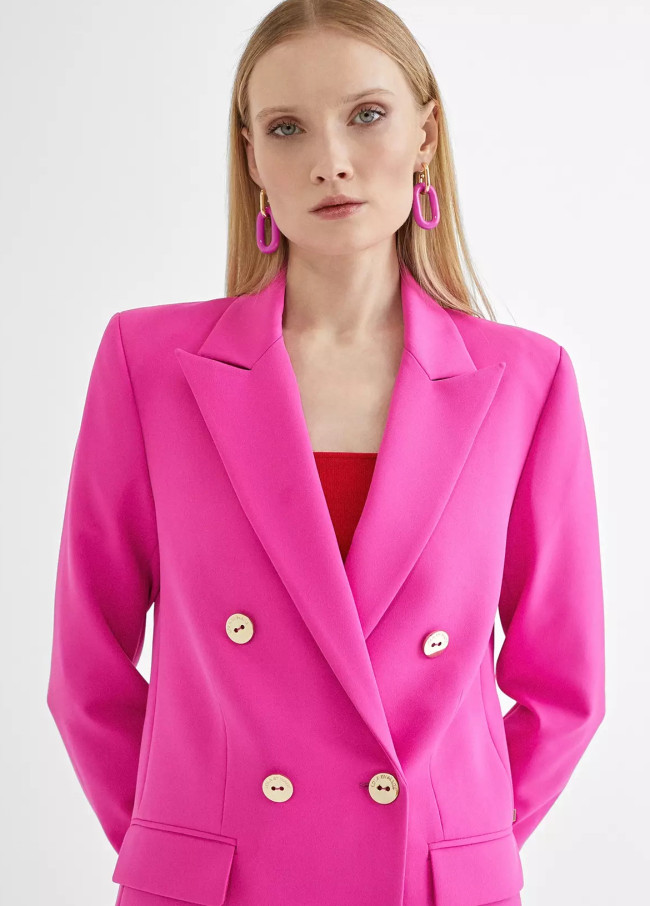 Blazer croisé uni