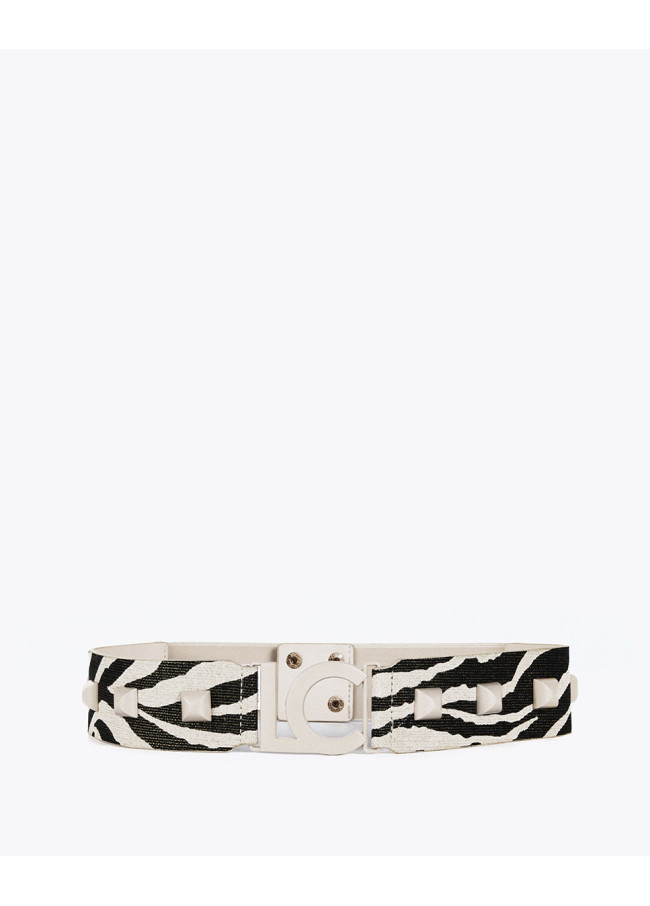 Animal print elastic belt