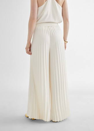 Pantaloni larghi con plissé