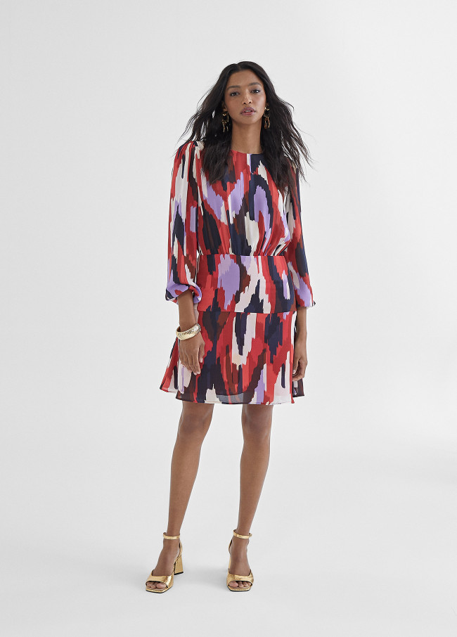 Kurzes Kleid mit Print