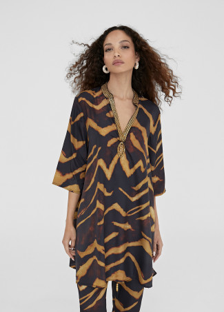 Calças jogger com estampado de zebra