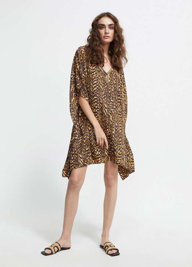 Animal print kaftan