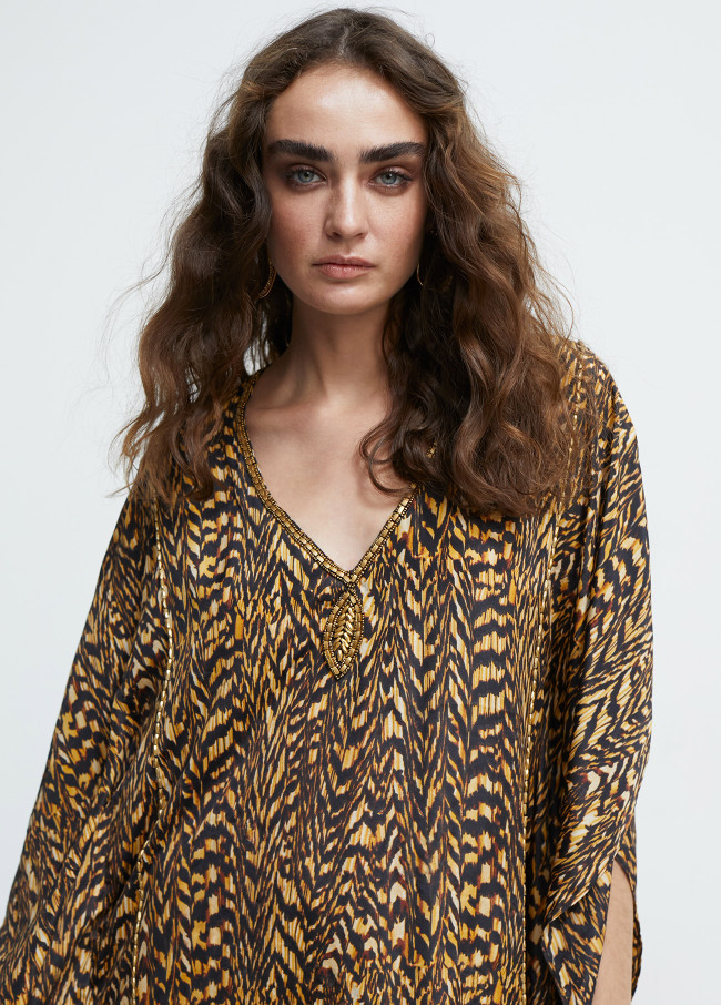 Caftan estampado en print animal