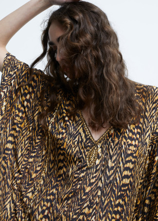 Caftan estampado en print animal