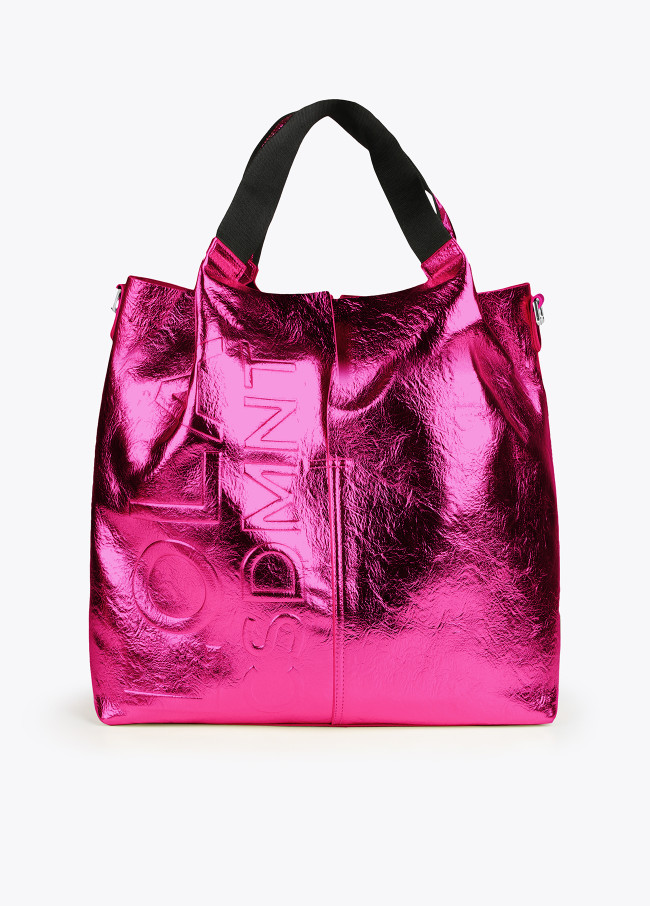 Metallic tote bag