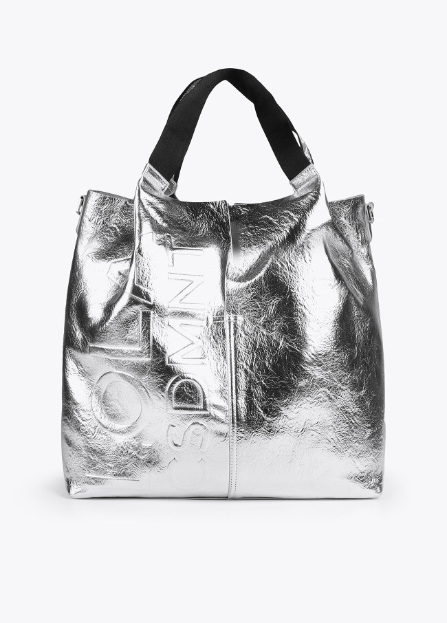 Metallic tote bag