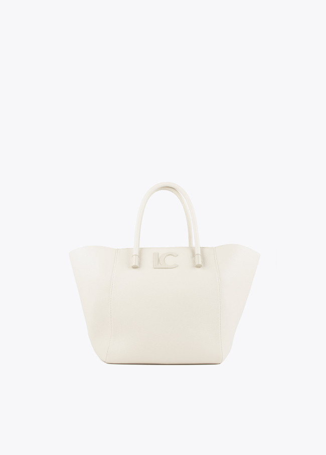 Tote bag de efeito pele granulado