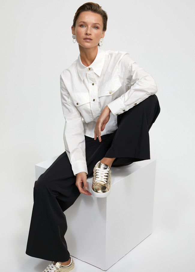 Sapatilhas desportivas metalizadas