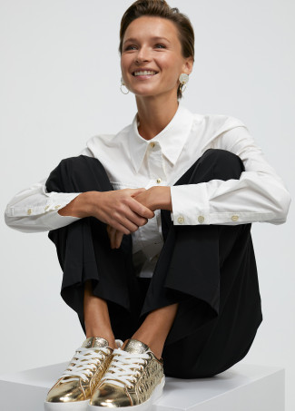 Sapatilhas desportivas metalizadas