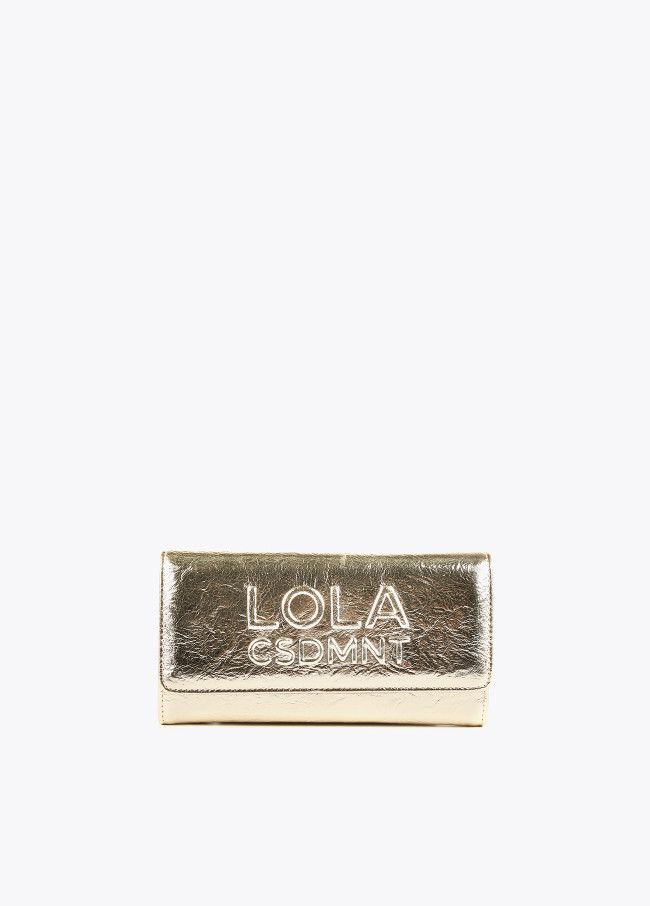 Large metallic wallet