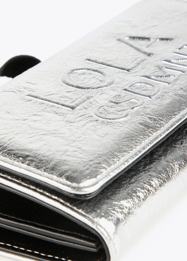 Große, metallisierte Brieftasche