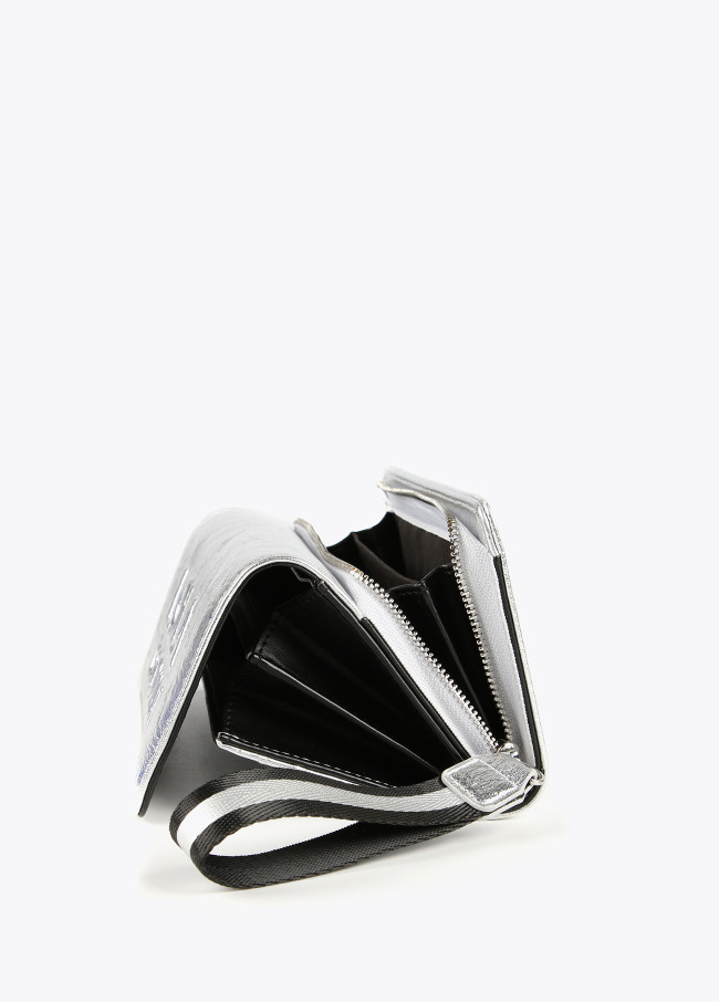 Carteira grande metalizada