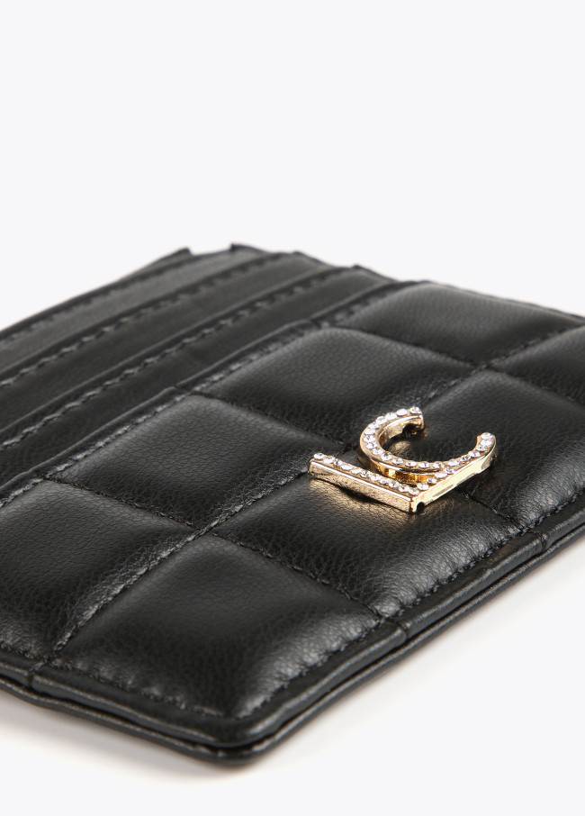 Porte-cartes matelassé