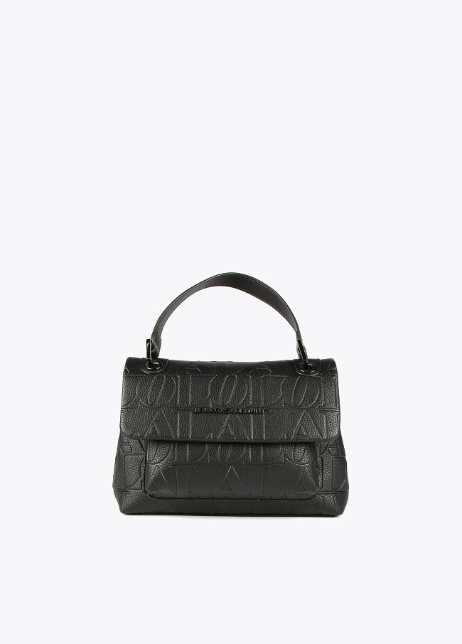 Logo embossed crossbody bag