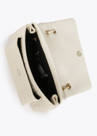 Logo embossed crossbody bag