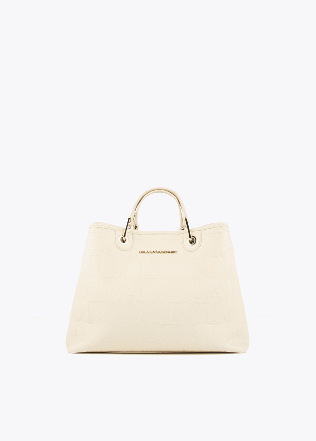 Embossed tote bag