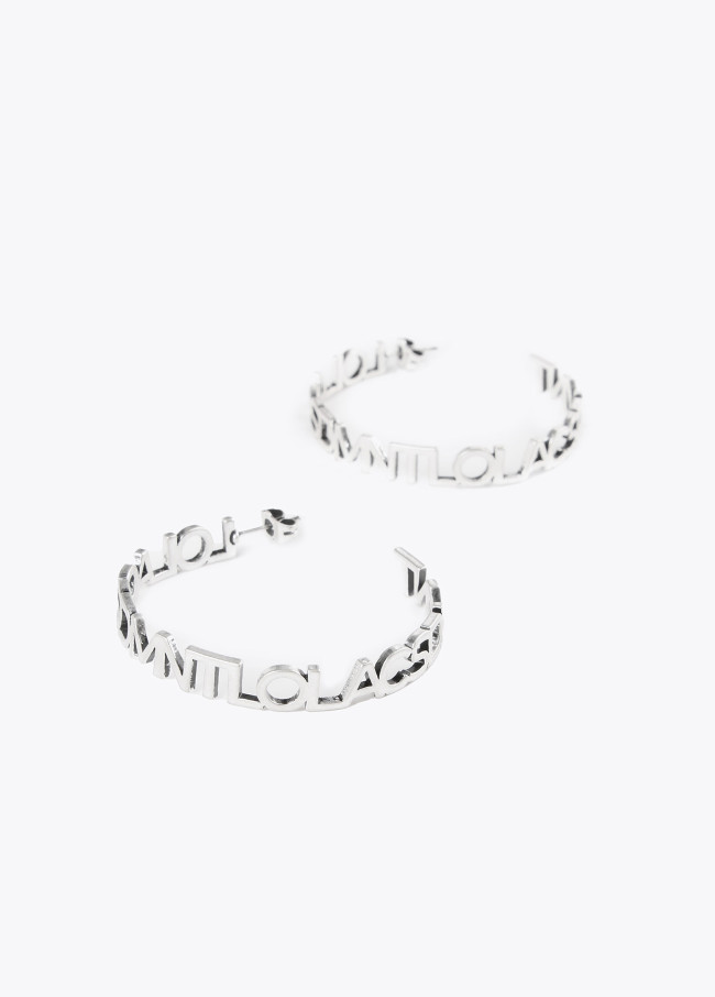 Logo hoop earrings