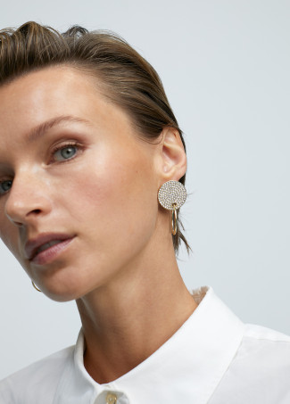 Boucles d’oreilles boutons anneau