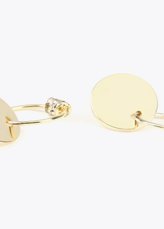 Orecchini a bottone con cerchio charm