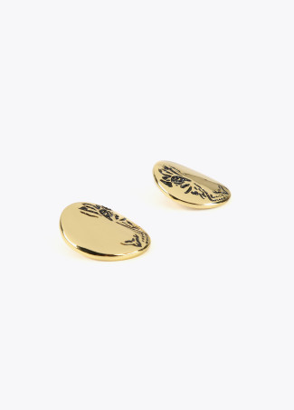 Gold-toned stud earrings