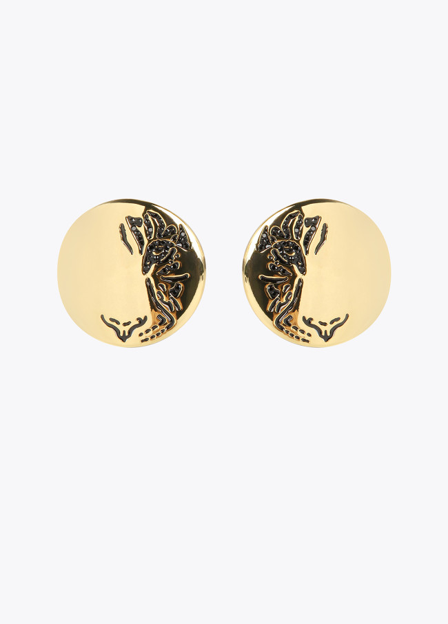 Gold-toned stud earrings