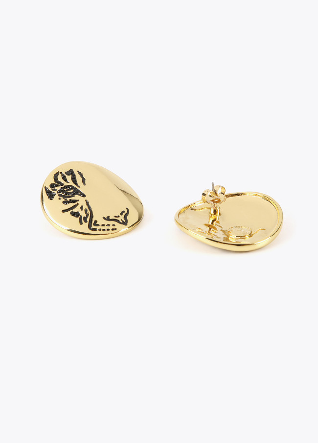 Gold-toned stud earrings