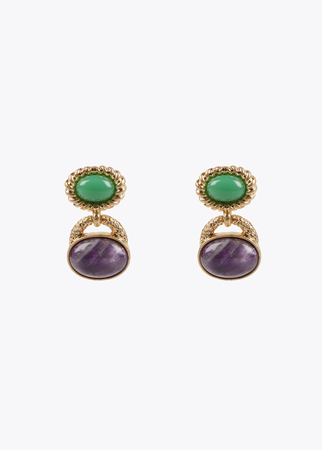 Two-tone earrings