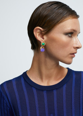 Two-tone earrings