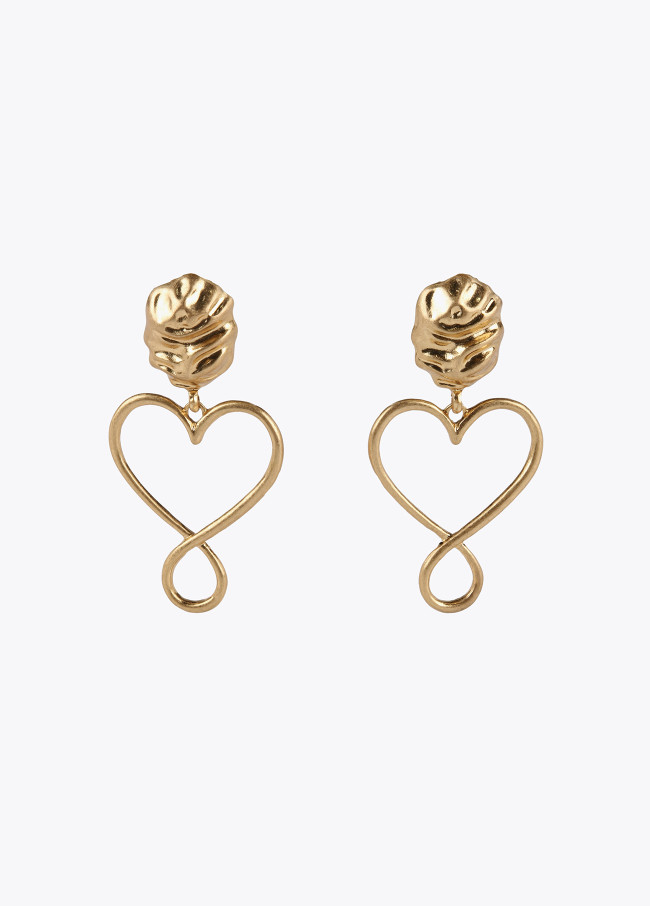 Infinity heart earrings