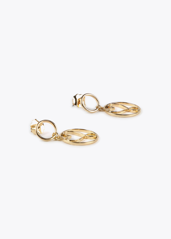 Pendientes circulo y corazón infinito