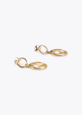 Pendientes circulo y corazón infinito