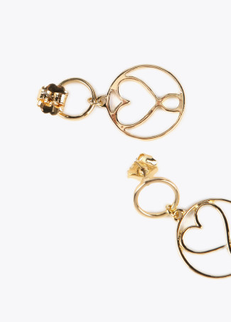 Boucles d’oreilles anneau et cœur infini