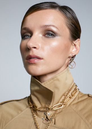 Boucles d’oreilles anneau et cœur infini