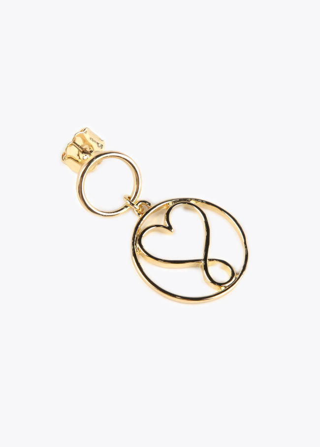 Pendientes circulo y corazón infinito
