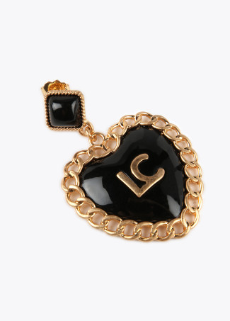 Chained heart earrings