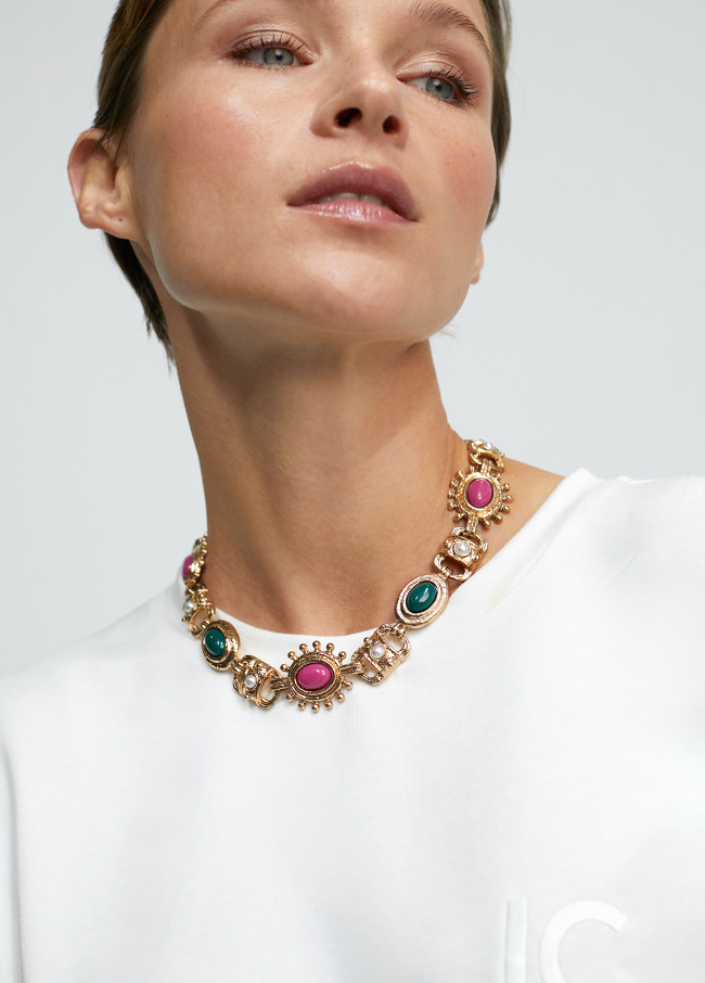 Collar gargantilla piedras