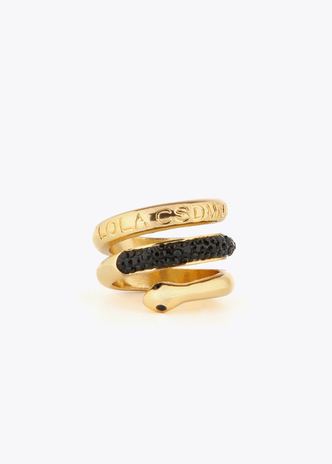 Anillo serpiente con cristales