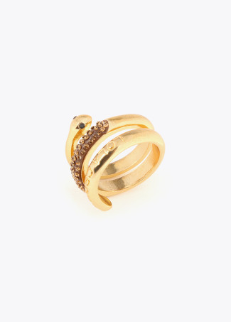 Anillo serpiente con cristales