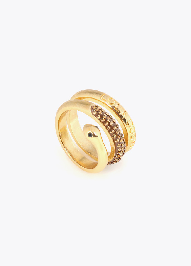 Anello serpente con cristalli