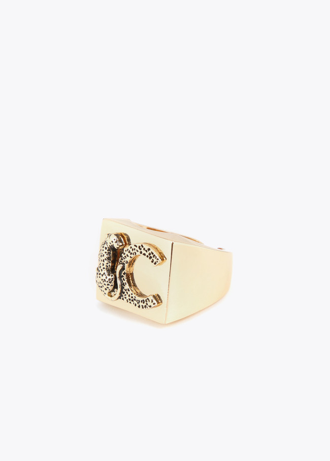 Bague sceau avec logo animal