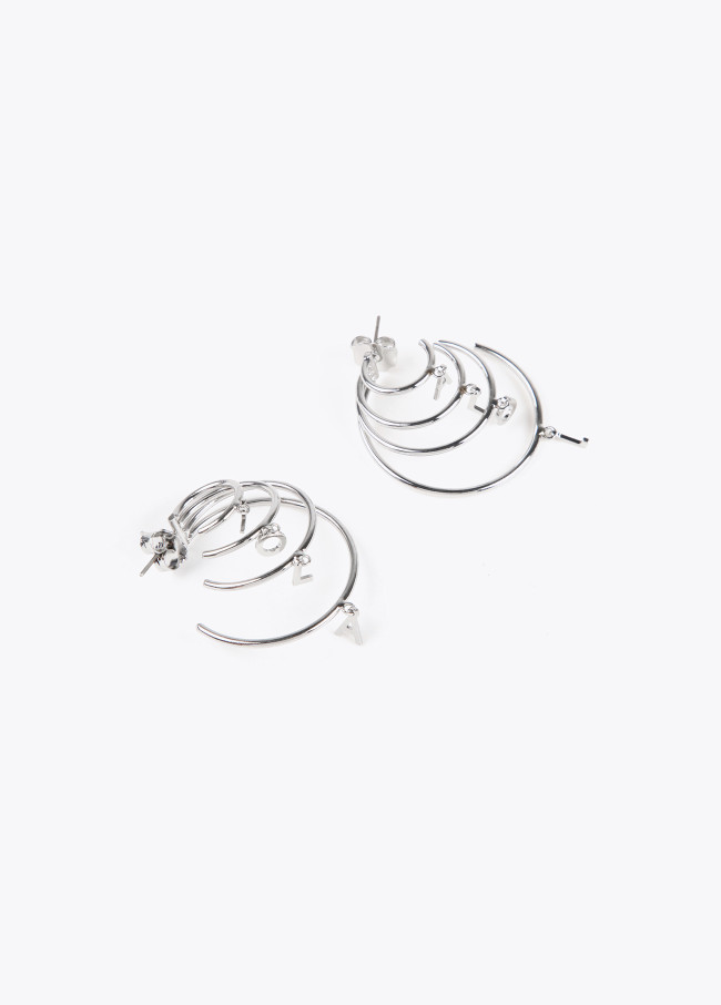 4 hoop earrings