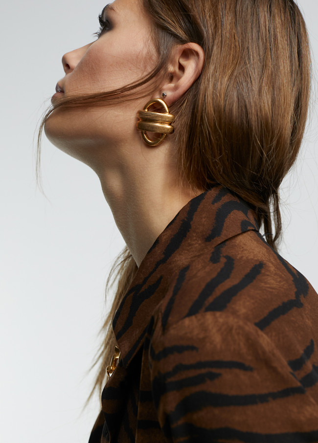Gold-toned earrings